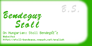 bendeguz stoll business card